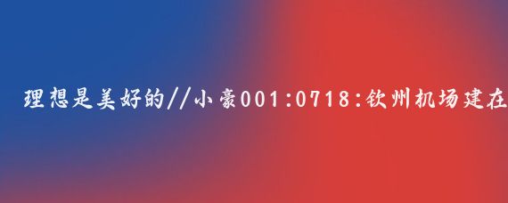 理想是美好的//小豪001:0718:钦州机场建在城区与港区中间