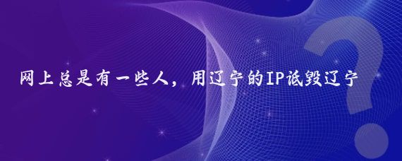 网上总是有一些人，用辽宁的IP诋毁辽宁，诋毁大连，用山东的IP诋毁山东