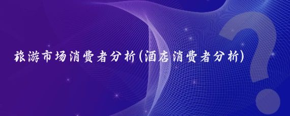 旅游市场消费者分析(酒店消费者分析)