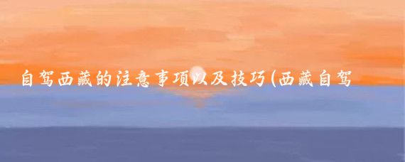自驾西藏的注意事项以及技巧(西藏自驾旅游注意事项)