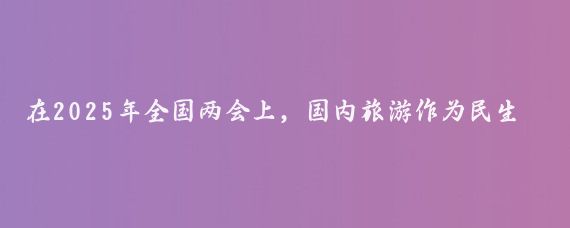 在2025年全国两会上，国内旅游作为民生议题的重要部分，引发广泛讨论